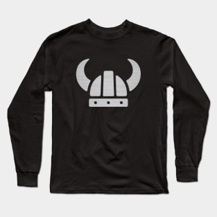 Metallic Viking War Helmet Simple Iconic symbol of Vikings Long Sleeve T-Shirt